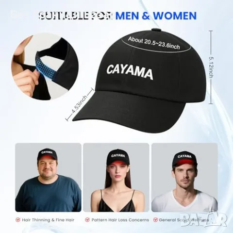Нова LED шапка CAYAMA за грижа за косата 660nm 850nm 5000mAh 528 излъчвателя червена светлина , снимка 8 - Други - 56224214