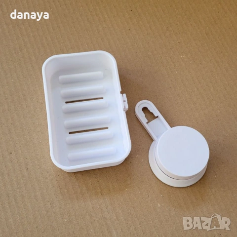 6347 Вакуумна сапунерка за баня – без пробиване, с отцеждане и стабилно захващане, снимка 8 - Органайзери - 53081051