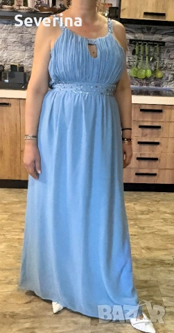 LABEL BE официална,нова,небесно синя рокля Л/ХЛ , снимка 6 - Рокли - 54078068