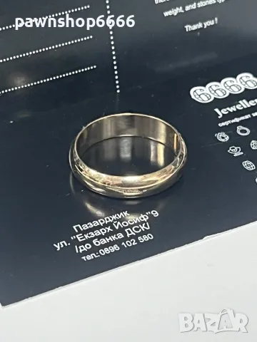 Златна халка 14 карата, снимка 6 - Пръстени - 48473834