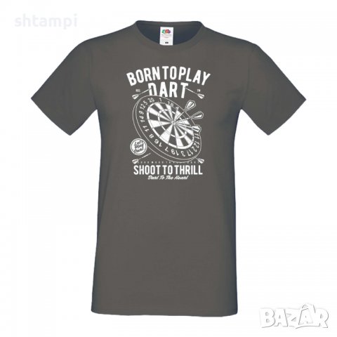 Мъжка тениска Born To Play Dart,Дартс,Игра,Състезание,Изненада,Подарък,Празник , снимка 12 - Тениски - 36813023