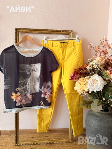 Дамски стилен панталон и риза VERO MODA, снимка 12 - Панталони - 53889568