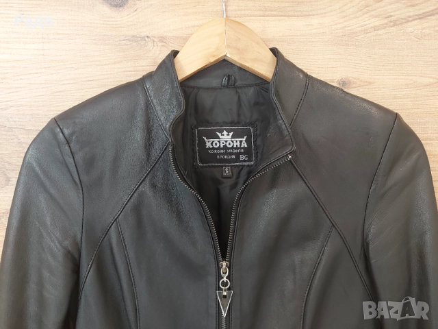 Ново дамско яке естествена кожа размер S кожено КОРОНА сако палто KORONA висок клас кожени изделия, снимка 4 - Якета - 51989270