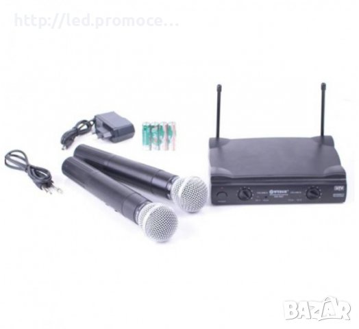 Професионална система с 2 безжични микрофона SM-58 II, снимка 4 - Микрофони - 40105868