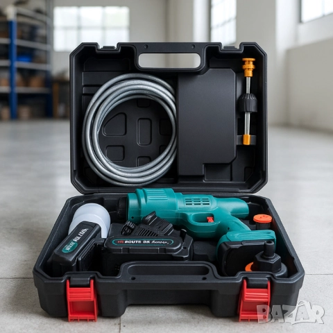 Акумулаторен безчетков пистолет за миене IF Tools BS1101 – 36V, 2.0Ah, с куфар и аксесоари, снимка 2 - Друга електроника - 51852313