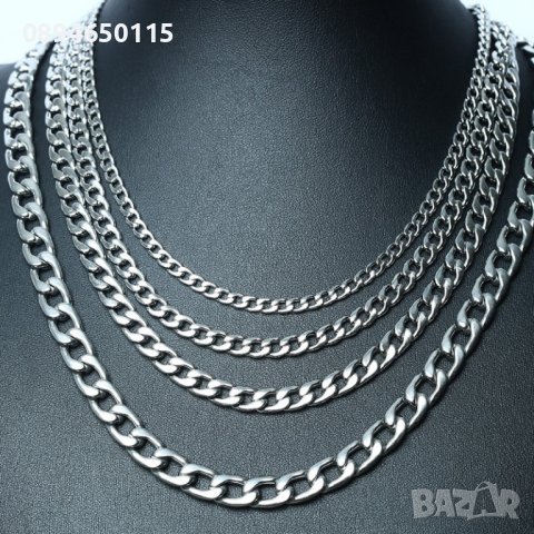 Ланец синджир верижка от медицинска стомана цвят сребро/злато сребърен/златен сребърна/златна 18К, снимка 8 - Колиета, медальони, синджири - 36948699