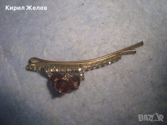 ПОСРЕБРЕНА СТАРА КРИСТАЛНА ФИБА РЕТРО УКРАШЕНИЕ 27648, снимка 7 - Други - 37621507