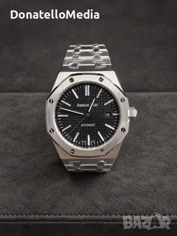 Мъжки автоматичен часовник Royal Oak Style – Черен циферблат, Стомана, Нов