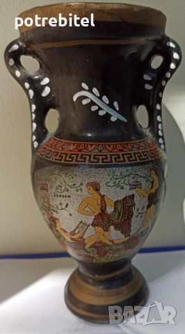 Керамична ваза с гръцки мотиви, снимка 5 - Декорация за дома - 51100719