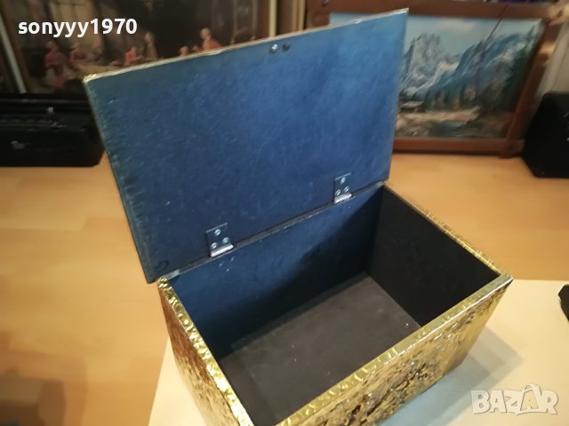 GOLD-ЗЛАТНА КУТИЯ 43СМ ВНОС ENGLAND 1802231724L, снимка 6 - Антикварни и старинни предмети - 39719657