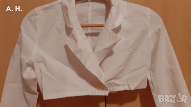 Скъсено бяло сако /Бели ръкави, снимка 2 - Жилетки - 34297302
