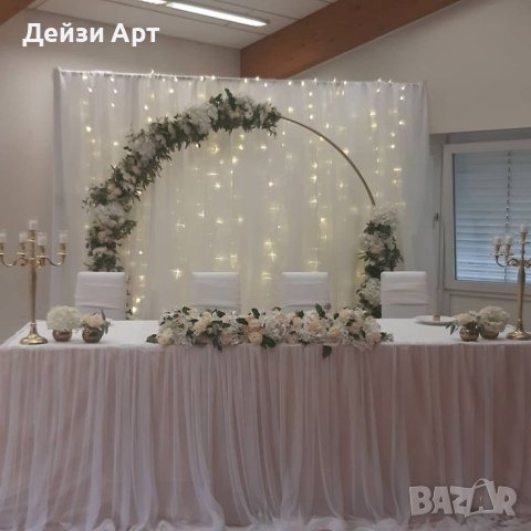 Украса за Сватва/Арка с цветя, снимка 15 - Декорация - 42349626