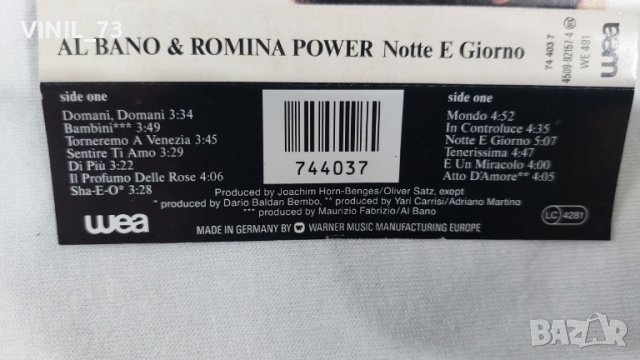 Al Bano & Romina Power – Notte E Giorno, снимка 4 - Аудио касети - 39789379