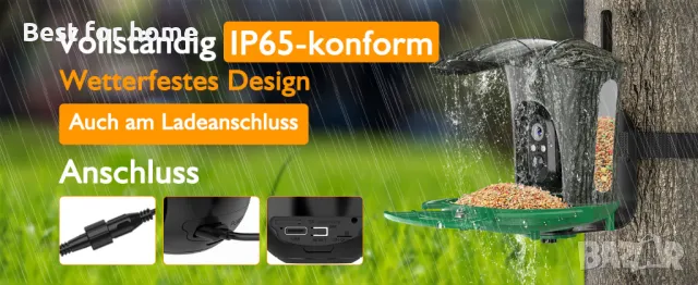 Инсталация за наблюдение на птици Lollyes Bird Feeder с камера и хранилка, снимка 12 - За птици - 48674934