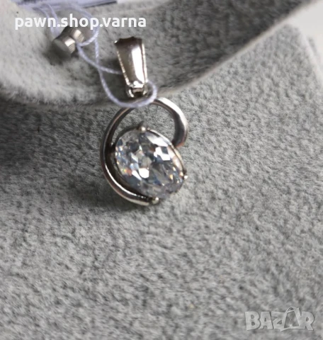 Нова сребърна висулка с камък – 925 проба, снимка 4 - Колиета, медальони, синджири - 50868317