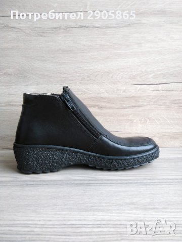 Нови кожени шити обувки с вата, снимка 4 - Дамски боти - 31543516