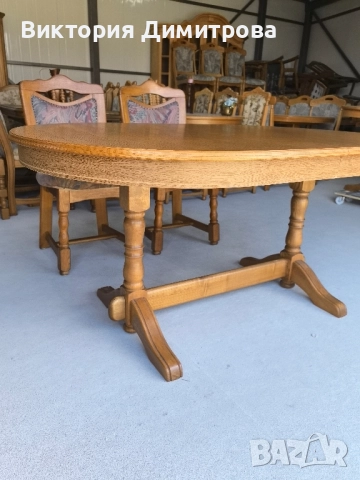 Разтегателна трапезна маса , снимка 2 - Маси - 51738379