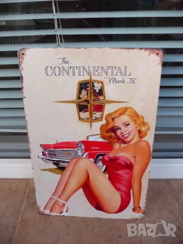 Метална табела кола The Continental Mark IV момиче реклама еротика