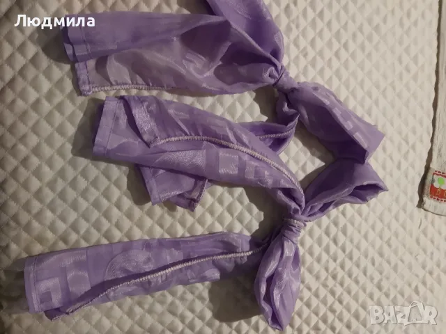 Пердета,два броя,лилави,с панделки за разделяне,декорация, снимка 8 - Пердета и завеси - 48922770