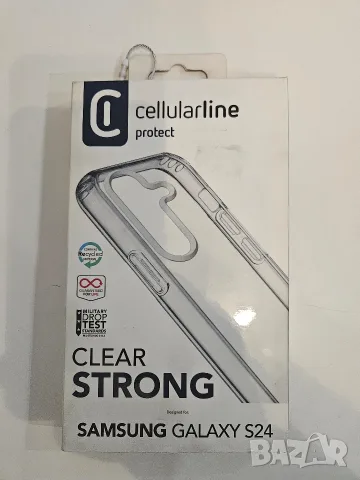 Силиконов гръб Cellularline Clear Protect - Galaxy S24