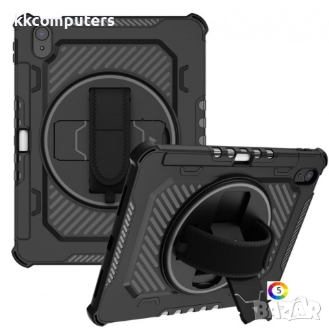 Калъф и Протектор за Apple iPad (2025) / 10.9 (2022) със Стойка, Ръчна Дръжка и Слот за Писалка | Уд, снимка 6 - Калъфи, кейсове - 52038744