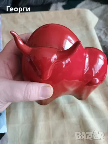 Красив керамичен бик-3, снимка 3 - Декорация за дома - 50094158