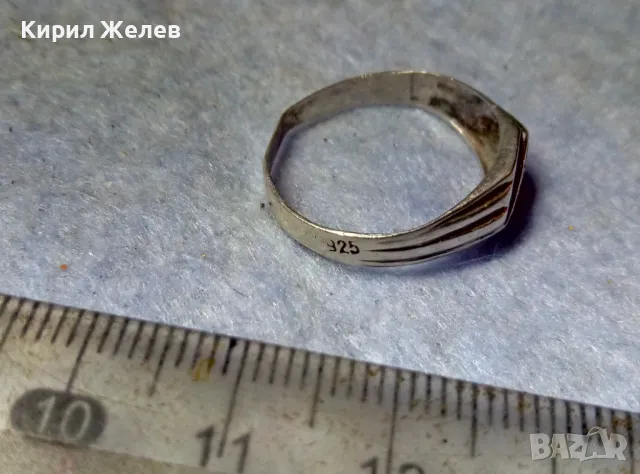 СТЪР СКЪПОЦЕНЕН АНГЛИЙСКИ СРЕБЪРЕН ПРЪСТЕН СРЕБРО 925 с ЮВЕЛИРНО ФАСЕТИРАНИ ЦИРКОНИ 47570, снимка 5 - Пръстени - 48901726