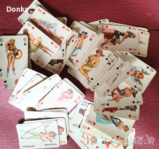 Пълна колода карти за колекционери - тип "еротика" от началото на миналия вк, снимка 2 - Колекции - 37613915
