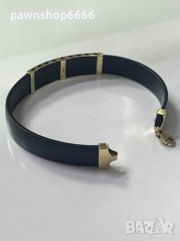 Златна гривна със силикон 14 карата, снимка 4 - Гривни - 51958803