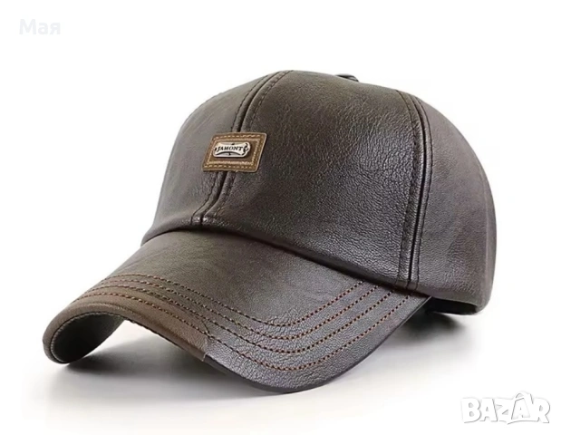 13 евро нова мъжка кожена шапка 