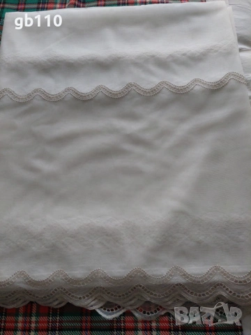 Плат за перде с фина бродерия, снимка 2 - Пердета и завеси - 53227044