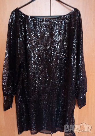 Рокля /туника с пайети, снимка 2 - Рокли - 44385199