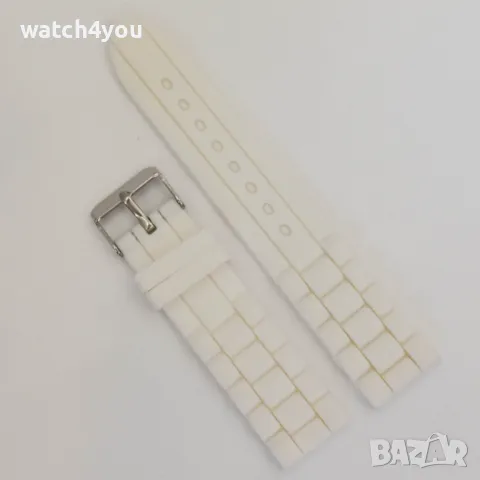 НОВА БЯЛА КАИШКА ОТ ЕСТЕСТВЕНА КОЖА.БЕЛИ КАИШКИ ЗА ЧАСОВНИЦИ.BIALA KAISHKA BQLA KAI{KA WHITE STRAP, снимка 7 - Каишки за часовници - 37700150