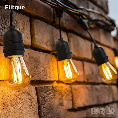 Кабел с фасунги, декоративно осветление 