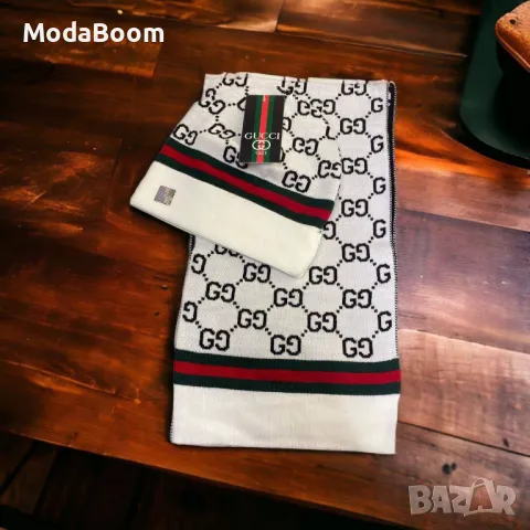 Gucci шапка + шал Различни цветове , снимка 2 - Шапки - 48428200