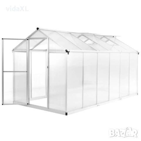 vidaXL Оранжерия, алуминий, 362x190x195 см, 13,41 м³(SKU:45216)