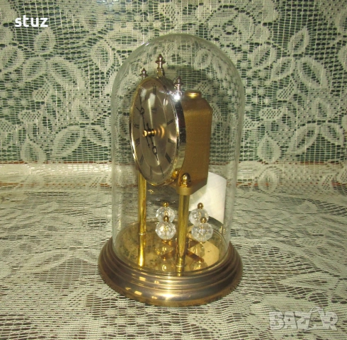 Настолен часовник Hermle с въртящи се кристални сфери, снимка 3 - Антикварни и старинни предмети - 54211045