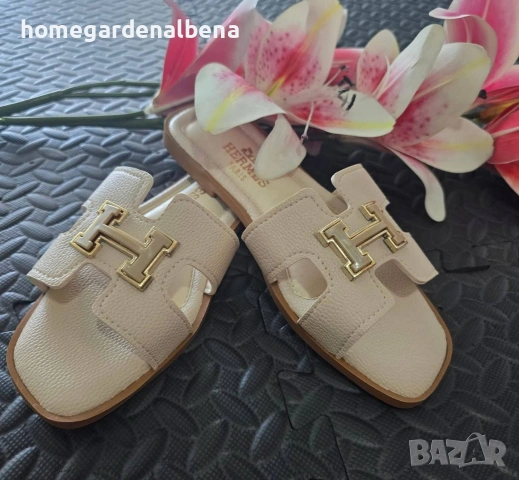 Летен Хит: Дамски чехли с Н-елемент / Пълен избор от цветове, снимка 5 - Чехли - 54219658