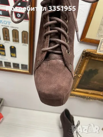 Велурени обувки на висок ток Jeffrey Campbell, снимка 12 - Дамски обувки на ток - 50042381