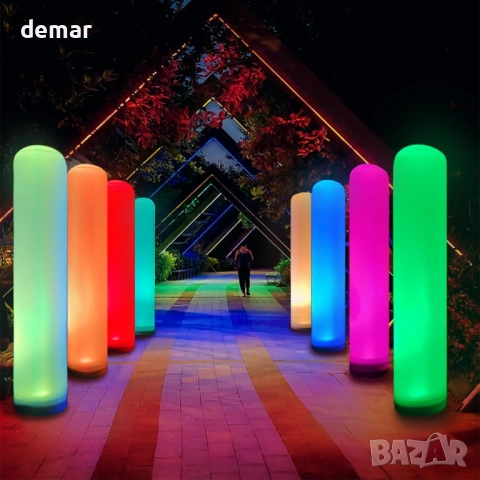Надуваема осветителна LED колона, 16 цвята, (1 брой) (3 м), снимка 4 - Декорация за дома - 54015063