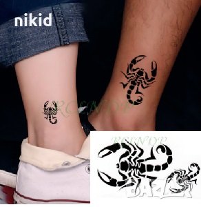 2 черни скорпиона Скорпион  временна татуировка татос татус Tattoo, снимка 4 - Други - 31628717