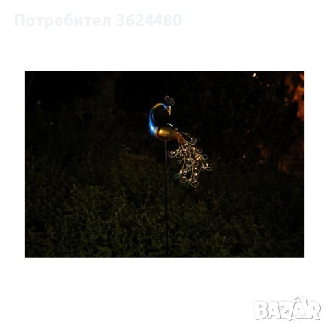 Градинска Соларна Лампа Паун, снимка 18 - Соларни лампи - 42829628