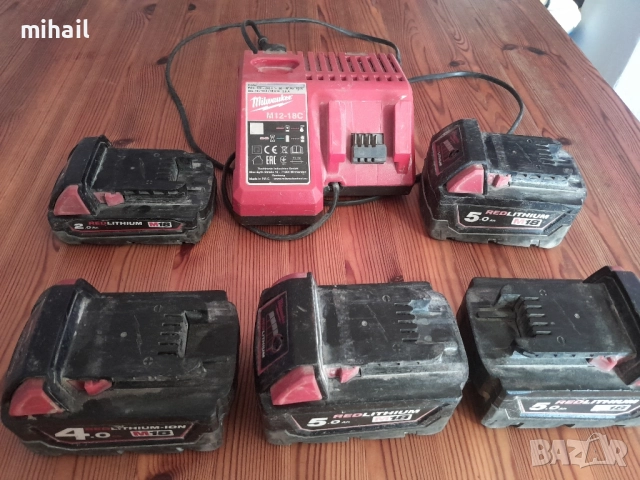 зарядно за milwaukee m12 m18 и батерии 