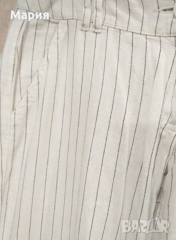 Ленен панталон с широки крачоли, снимка 3 - Панталони - 29230267