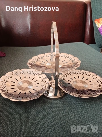 Сгъваема поставка за сладки, плодове, снимка 5 - Прибори за хранене, готвене и сервиране - 51272644