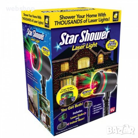 Лазерен прожектор за коледна украса Star Shower, снимка 2 - Прожектори - 38779819