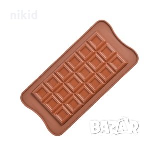 Плочка шоколад квадратчета шоколадов блок силиконов молд форма шоколад гипс фондан, снимка 2 - Форми - 33373000