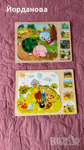 2 бр. пъзели 3 в 1 и дървен пъзел Конче, снимка 2 - Игри и пъзели - 51918437