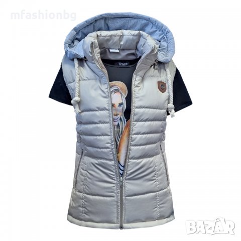 ❄Облечи се цветно с Дамски елек с качулка❄, снимка 4 - Елеци - 32089886