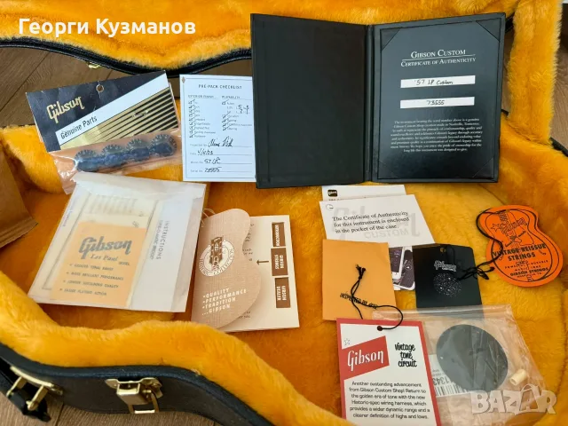 2023 Gibson Custom Shop Les Paul Custom 1957 Reissue, снимка 4 - Китари - 56081296